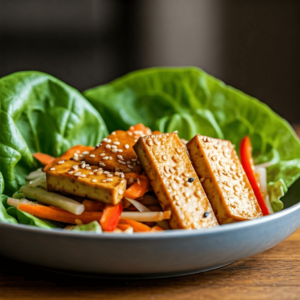 Image of the meal "Crispy Tofu Lettuce Wraps"